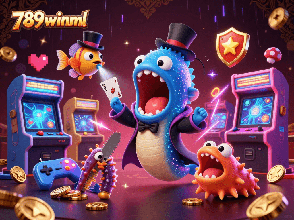 Experience fun with the bioluminescent gulper eel performing magic at 789winml casino.