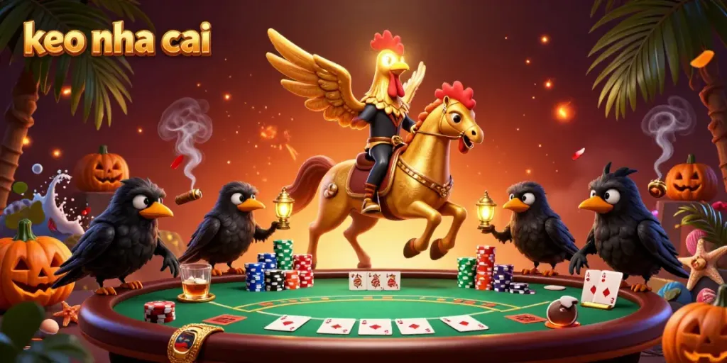 Experience the thrill of keo nha cai with 3D characters in a vibrant casino setting.