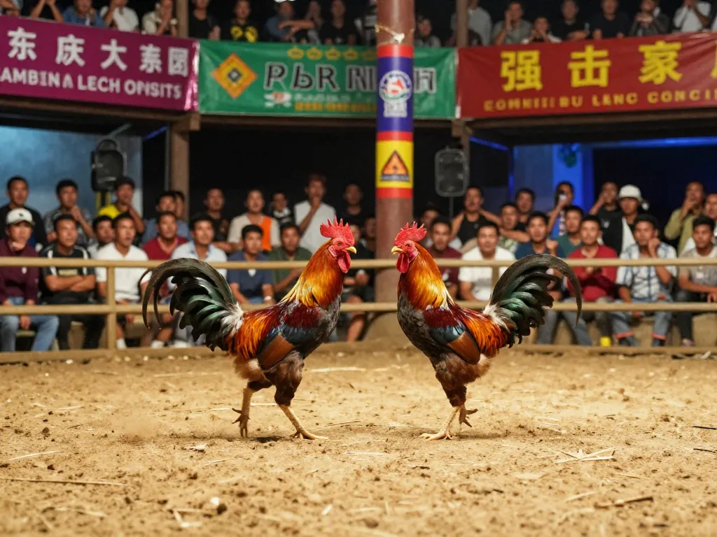 Watch an exciting đá gà trực tiếp event with fierce roosters in a traditional arena setting