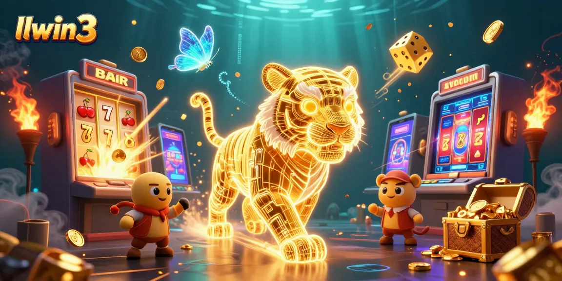 Experience tension and excitement with llwin3 as the golden tiger conquers a digital casino landscape.