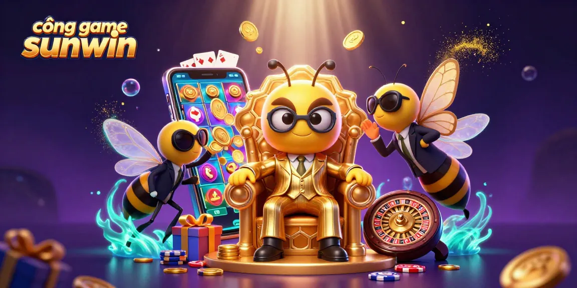Experience the thrilling cổng game sunwin with animated characters and vibrant casino elements in a dynamic setting.