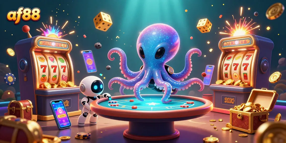 Play exciting casino games at af88 with vibrant characters and dynamic gambling elements.
