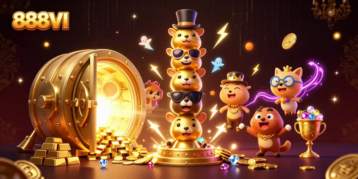 Engage with 888VI's exciting casino world featuring vibrant 3D elements and thrilling game dynamics.