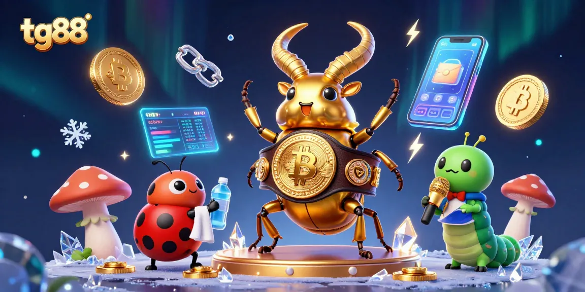 Engage in thrilling games at tg88, featuring vibrant characters and digital elements of crypto gaming.