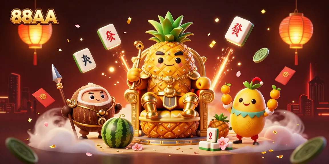 Spin to win big with 88AA's vibrant casino scene featuring characters and playing elements.