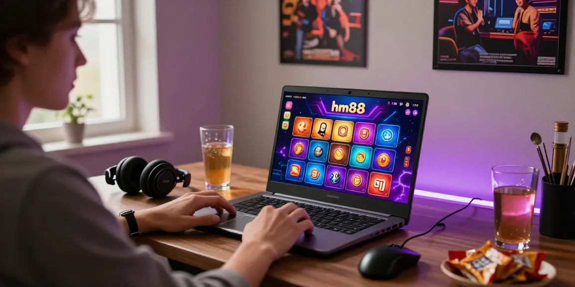 Engaging gaming experience on hm88 with colorful graphics and cozy setup.
