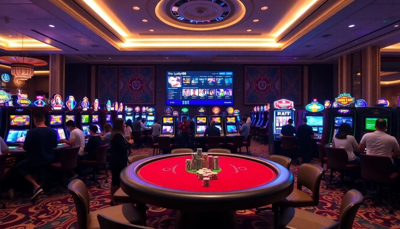 Experience the thrill at nhà cái lucky88 with vibrant slot machines and poker tables.