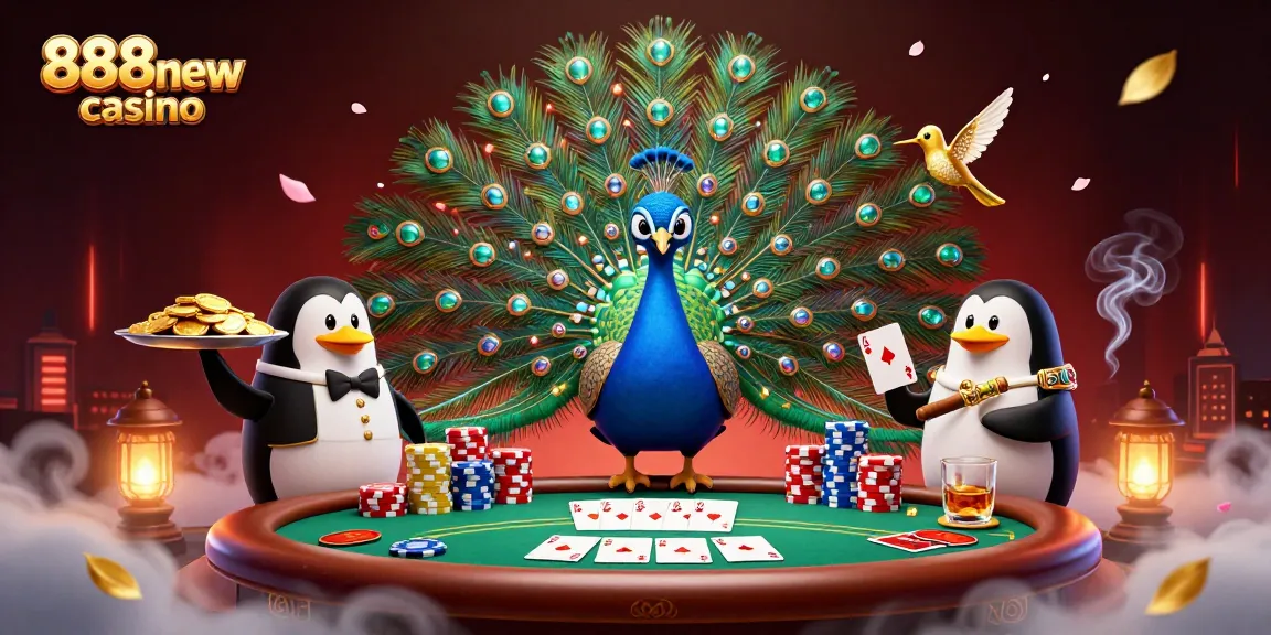 Experience the excitement of 888new casino with animated characters amidst vibrant gaming elements.